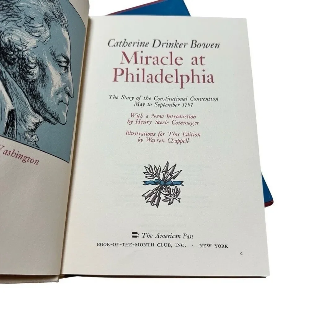 Miracle at Philadelphia by Catherine Bowen, 1986 Hardcover w/ DJ, SC - BCE
